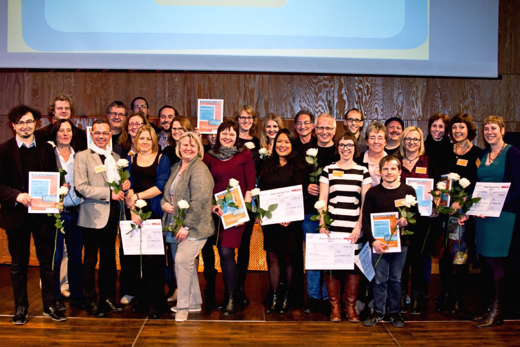 Klickvergrößernd: Preisträger Dieter Baacke Preis während des 32. Forums Kommunikationskultur der GMK 2015 © GMK/Kristin Grunert