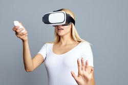 Woman wearing of VR goggles © ZoomTeam